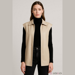 Marc of NY Pleather Vest, Size XL, PTP 24”, L32”, Pockets, Plus Size.  (T6)